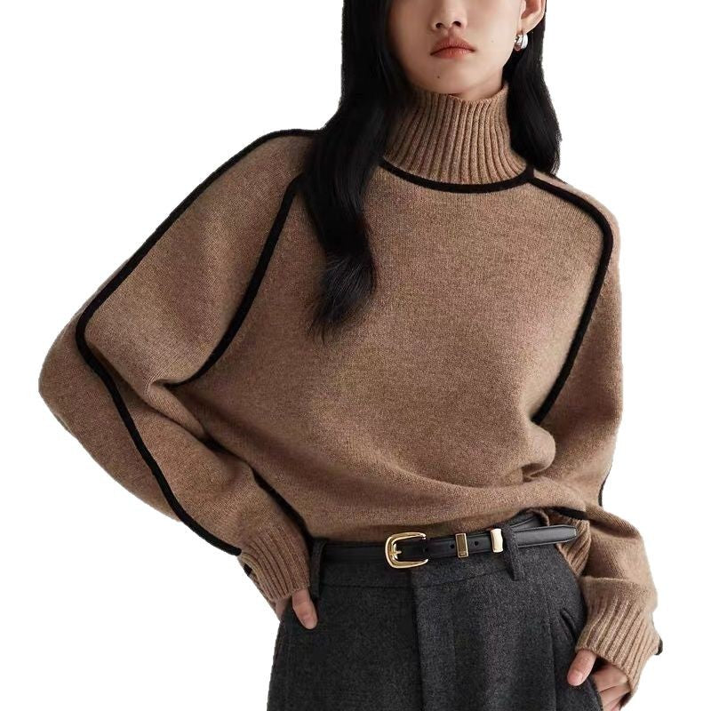 Women's European Striped Slimming Casual Loose Pullover Sweaters