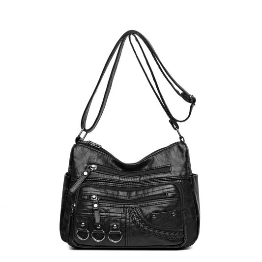 Women's Versatile Mother's Washed Large Capacity Crossbody Bags