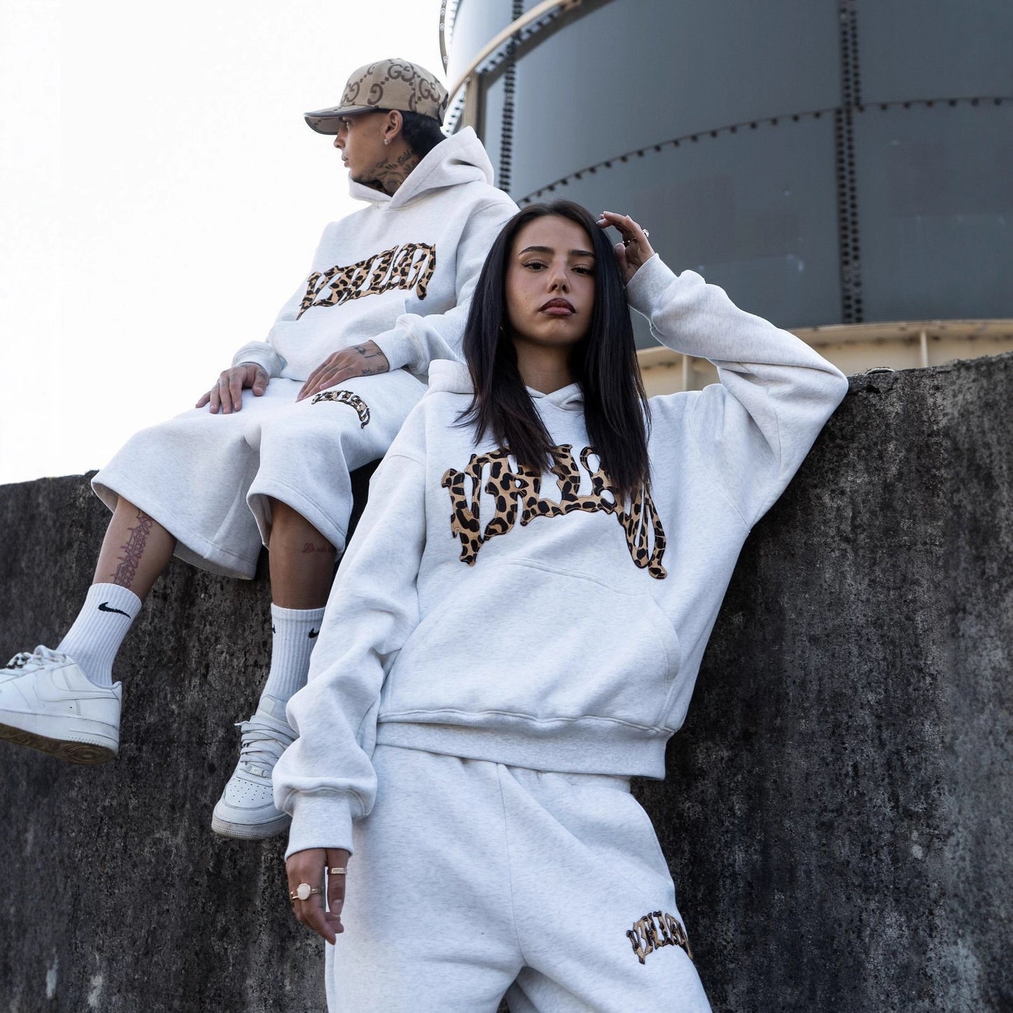 Women's & Men's Trendy Hooded Letters Embroidery Pullover Suits