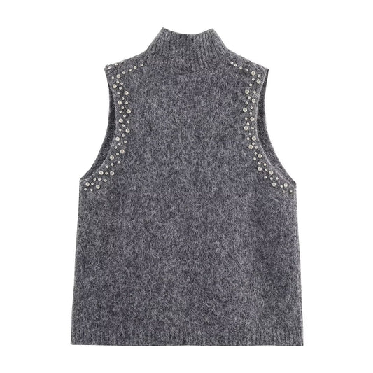 Women's Creative Wool Blend Jewelry Beaded Tops