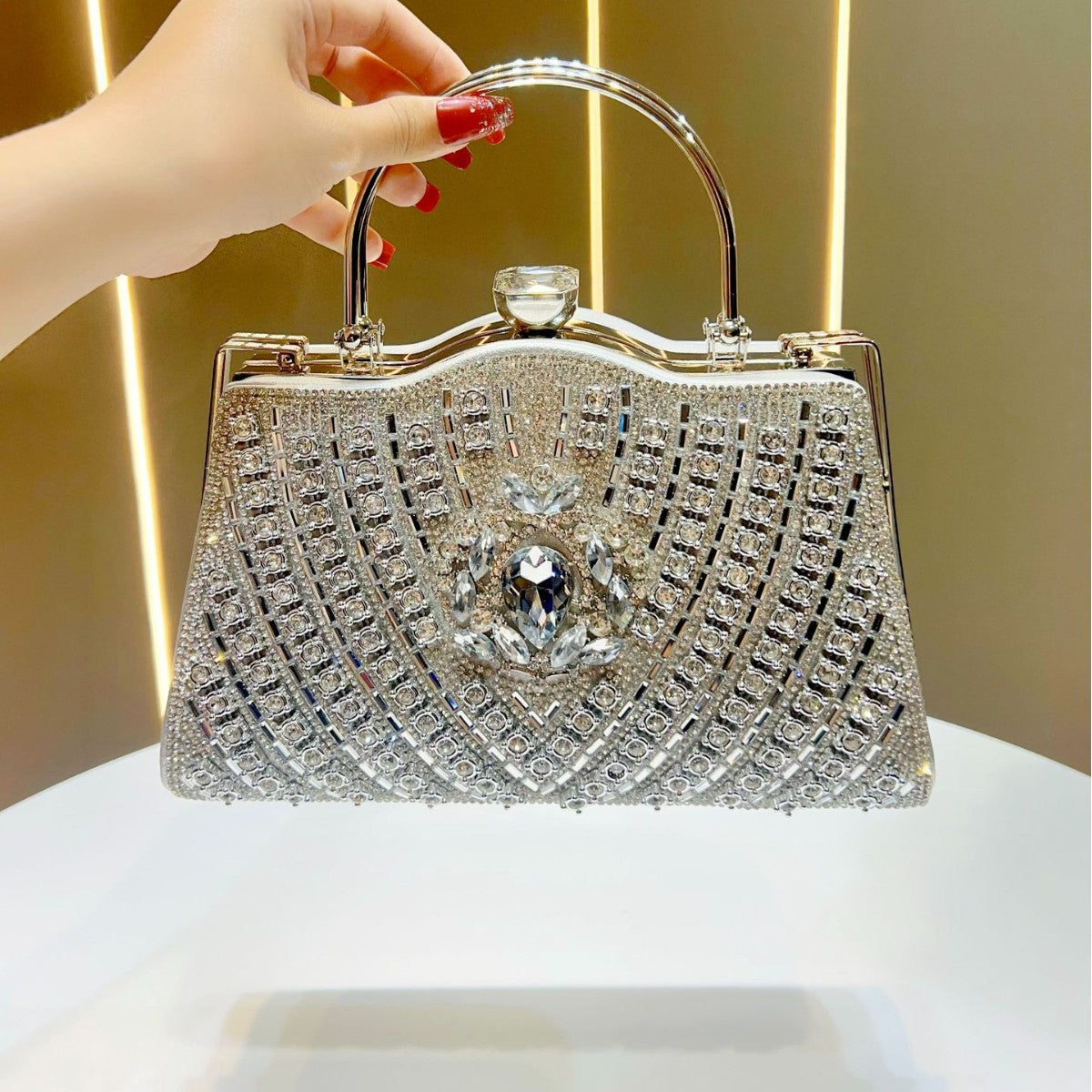 Women's High-grade Light Luxury Diamond Large Capacity Evening Bags