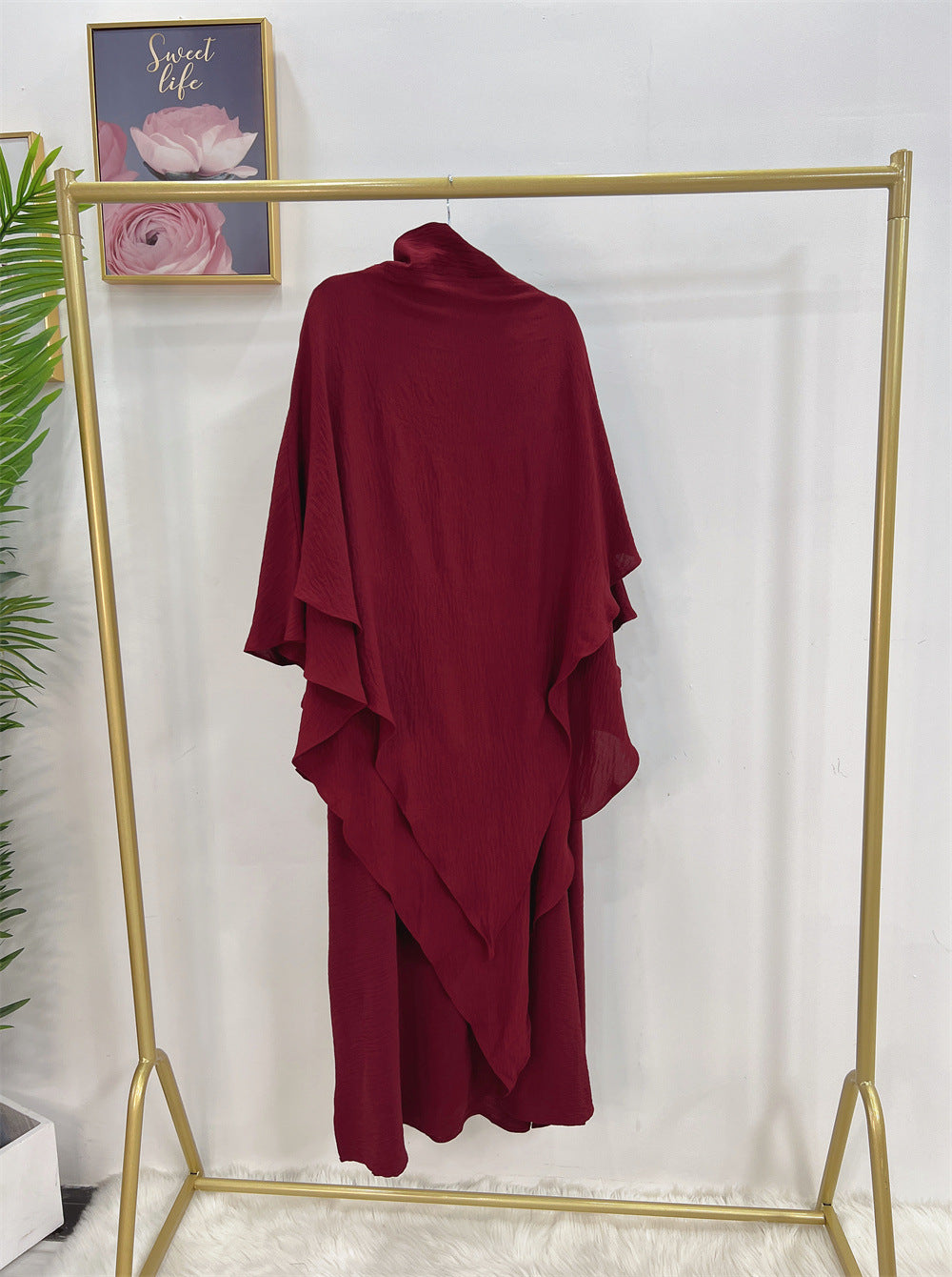 Turkey Solid Color Dress With Headscarf Dresses