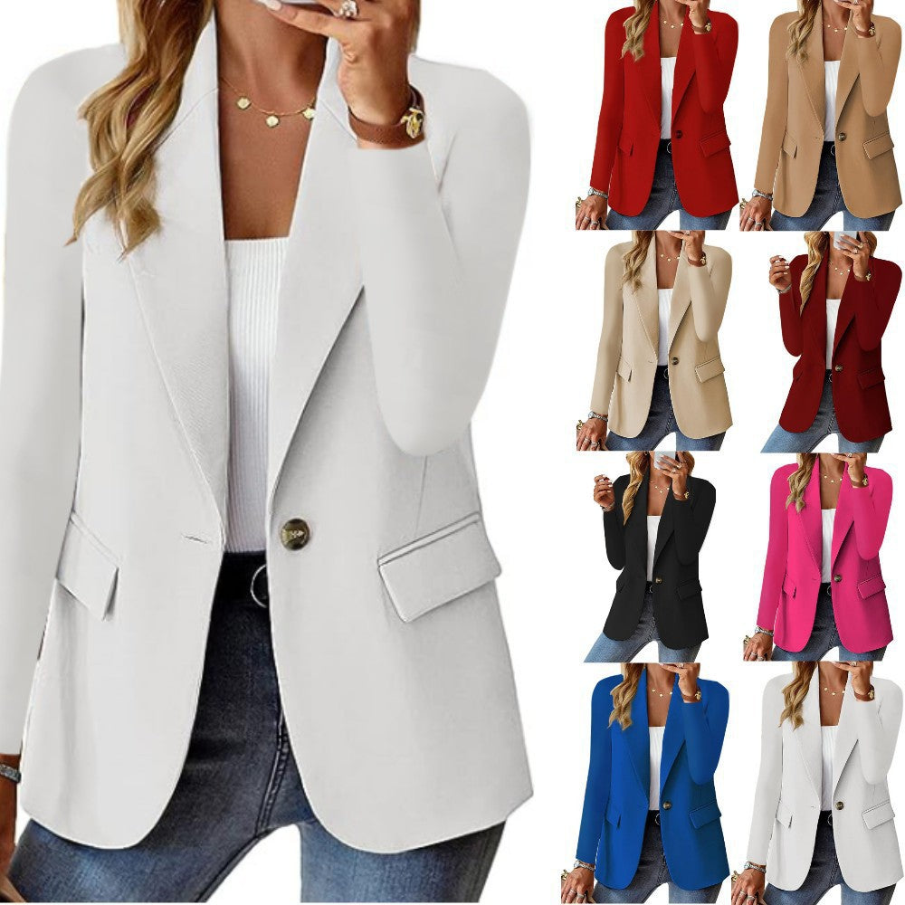 Women's Autumn Long Sleeve Solid Color For Cardigans
