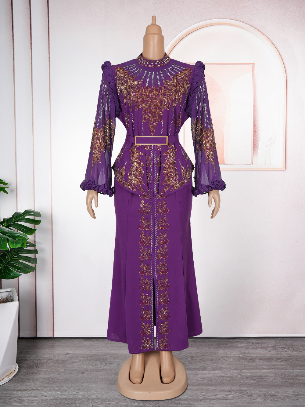 Women's Wear Long Sleeve Fashion Trailing Dress Bridesmaid Dresses