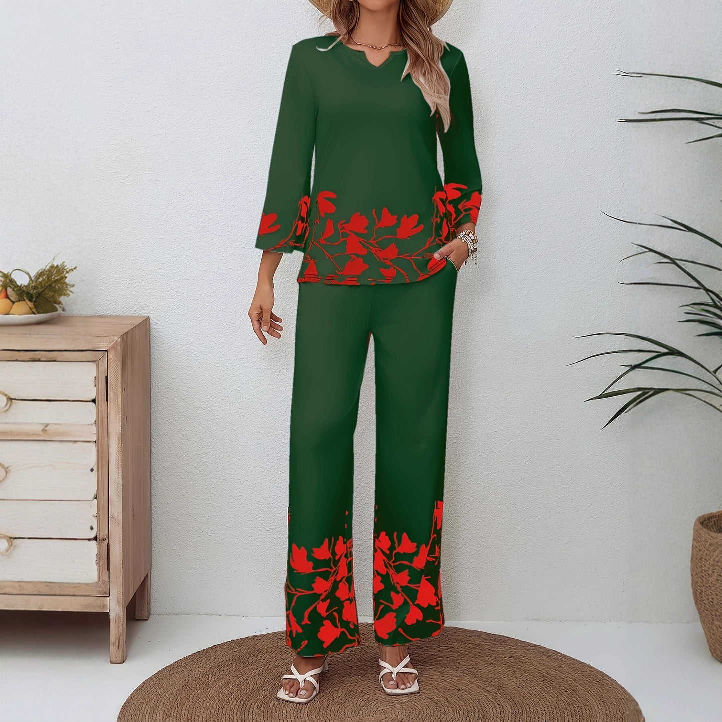 Women's Wear Light Luxury Loose Comfort Printing Fashion Casual Suit