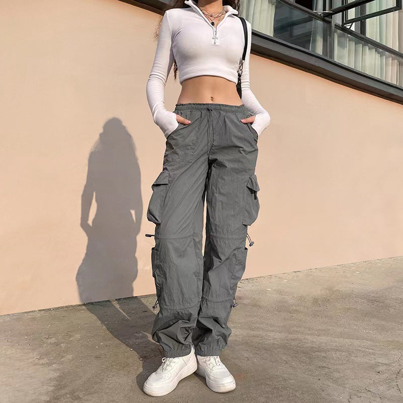 Sense Drawstring Elastic Loose Hip Hop Low Pants