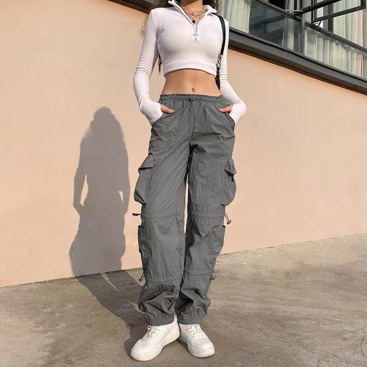 Sense Drawstring Elastic Loose Hip Hop Low Pants