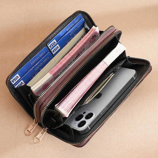 Women's Versatile Korean Printed Large Capacity Ladies Wallets