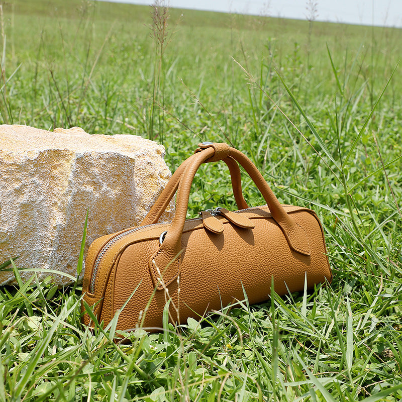 Women's Layer Leather Portable Underarm Large Capacity Handbags