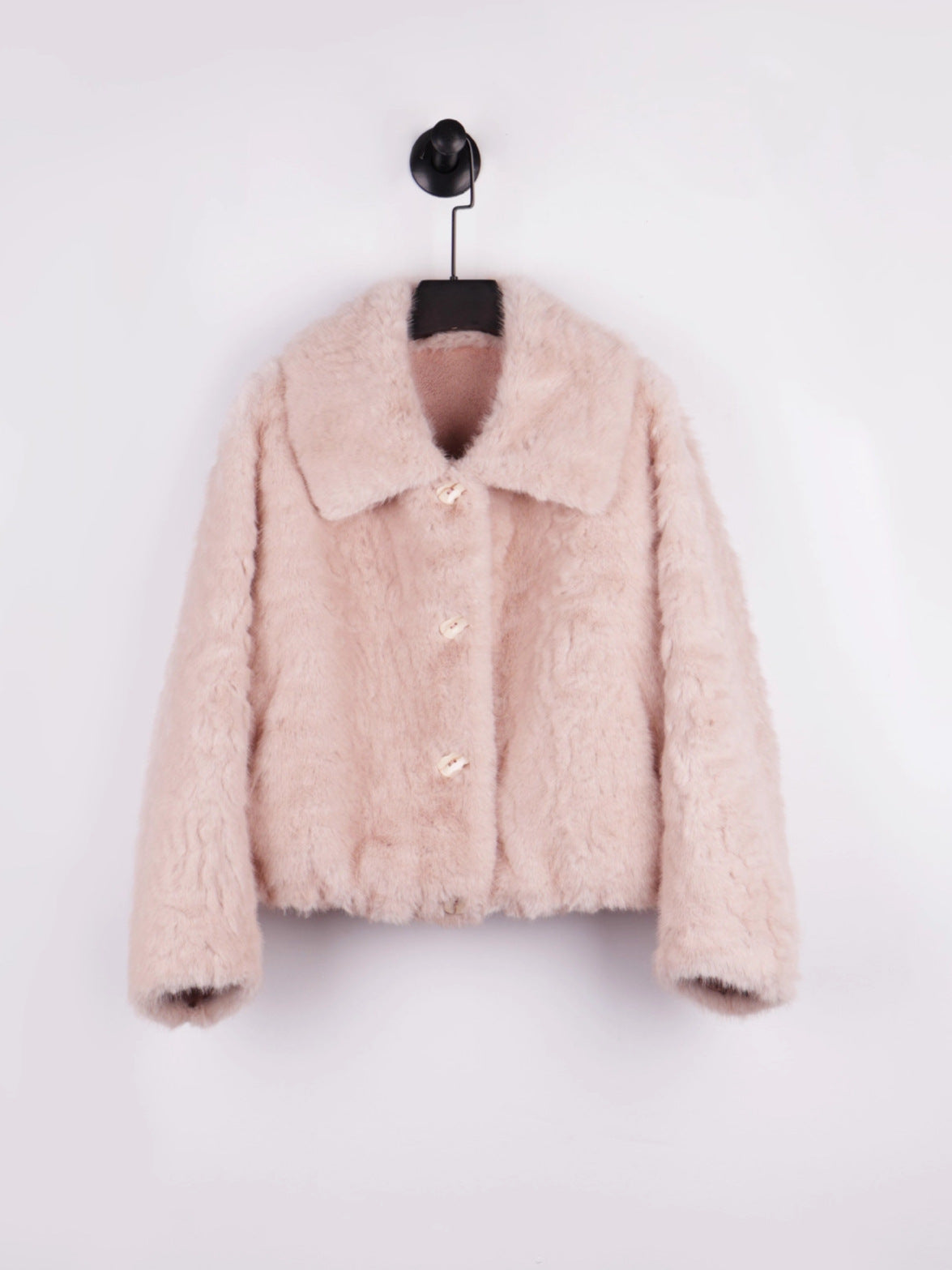 Women's Korean Style Fashion Large Lapel Fur Coats