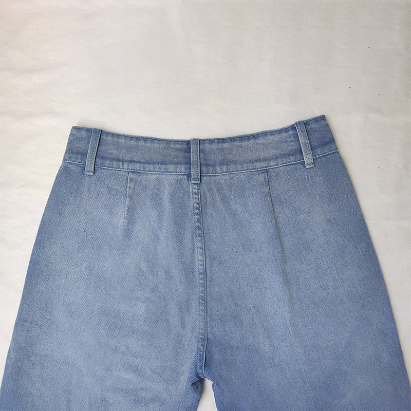Women's Autumn Street Style Wide Leg Trousers High Jeans