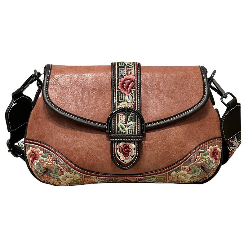 Women's Chinese Style Embroidery With Cheongsam Cotton Crossbody Bags