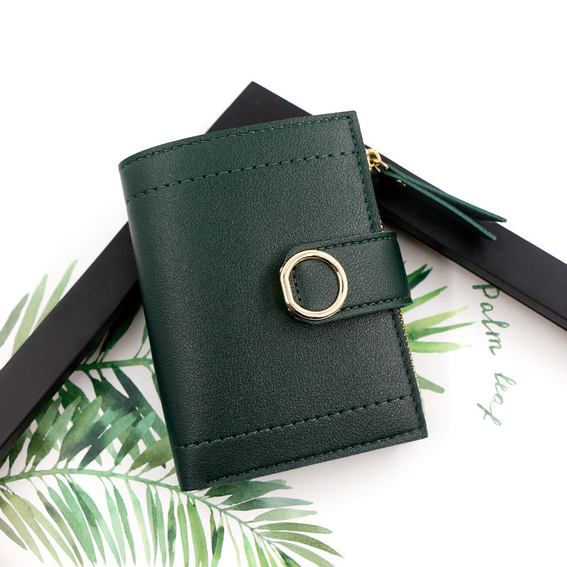 Women's Zipper Single Short Fresh Artistic Ladies Wallets