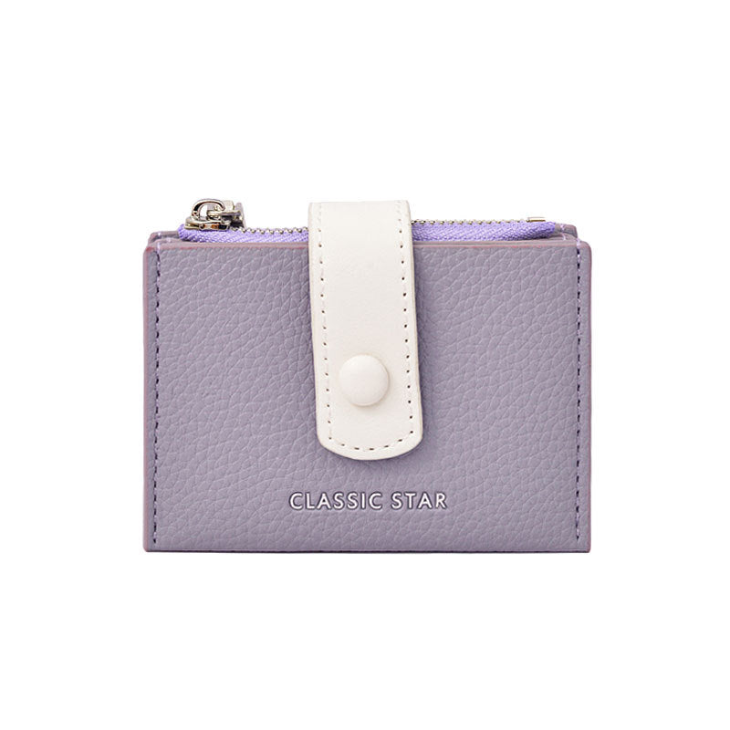 Korean Style Dopamine Color Matching Jump Simple Large Ladies Wallets