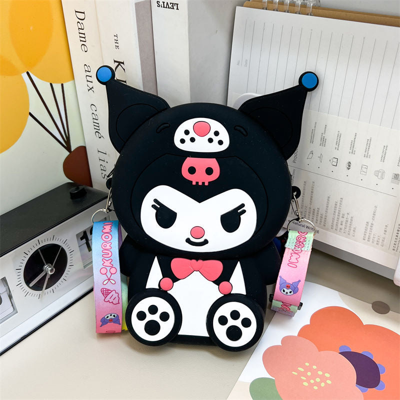 Children's Cute Clow Silicone Heart Cell Storage Children's Coin Purse