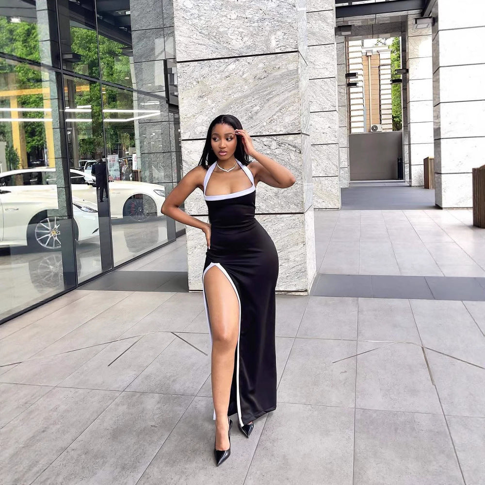 Summer Fashion White Cut-out High Slit Dress