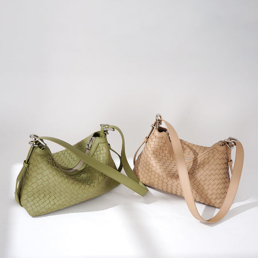 Women's Woven Underarm Fashion Moon Portable Large Bags