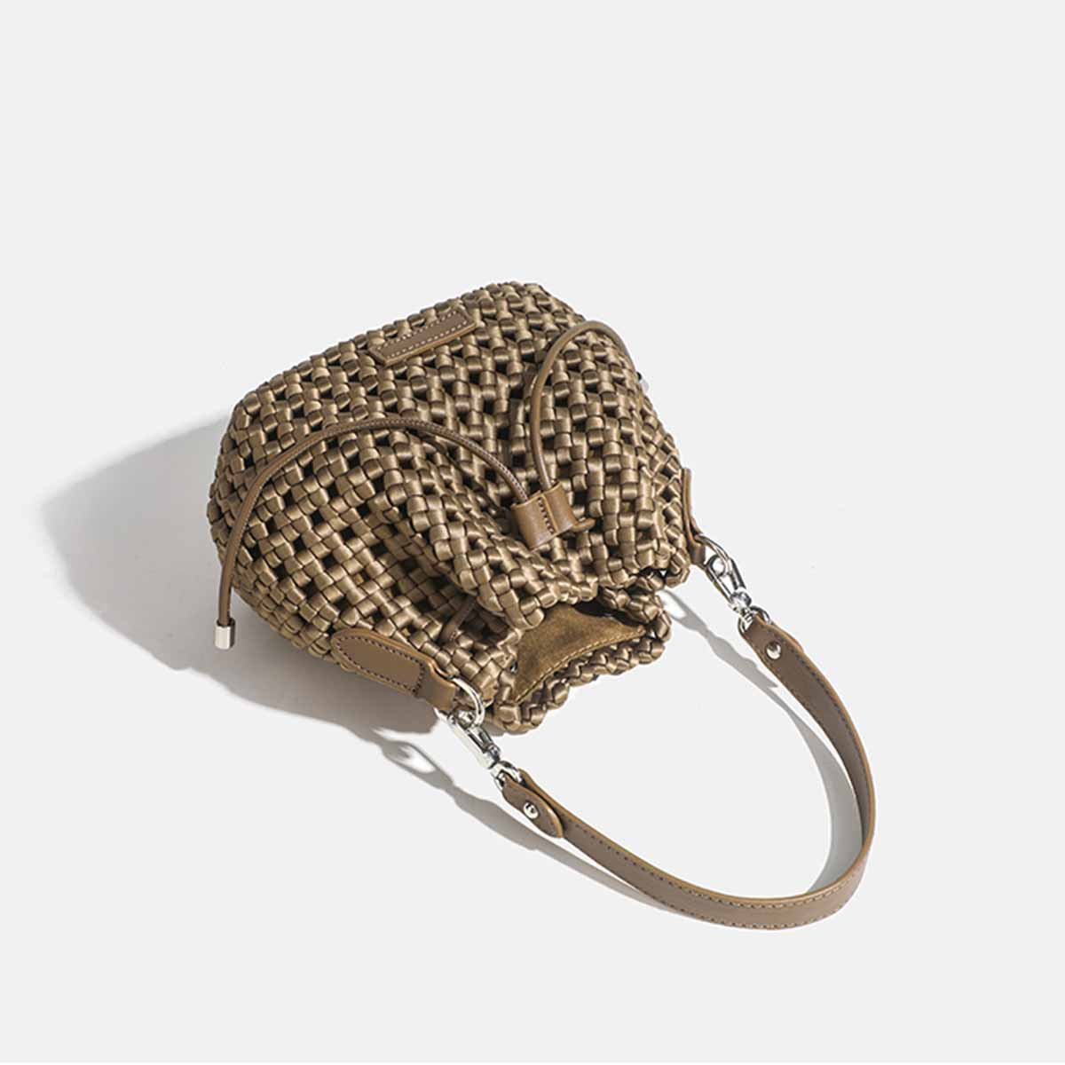 Women's Woven Drawstring Cross Body High-grade Bags