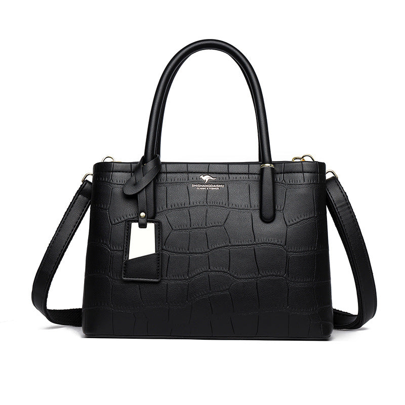Women's Crocodile Pattern Large Capacity Mom Handbags