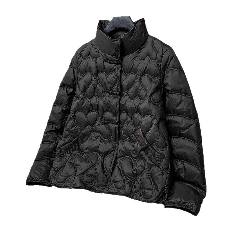 Chinese Style Retro Buckle Lightweight Down Female Jackets