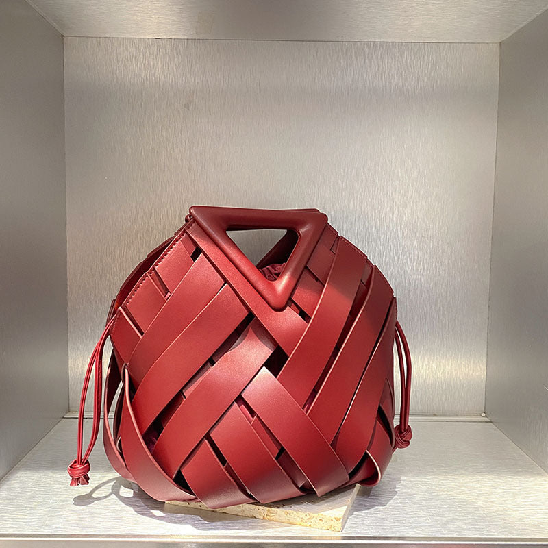 Women's Basket Woven Hollowed Fashion Portable Bags