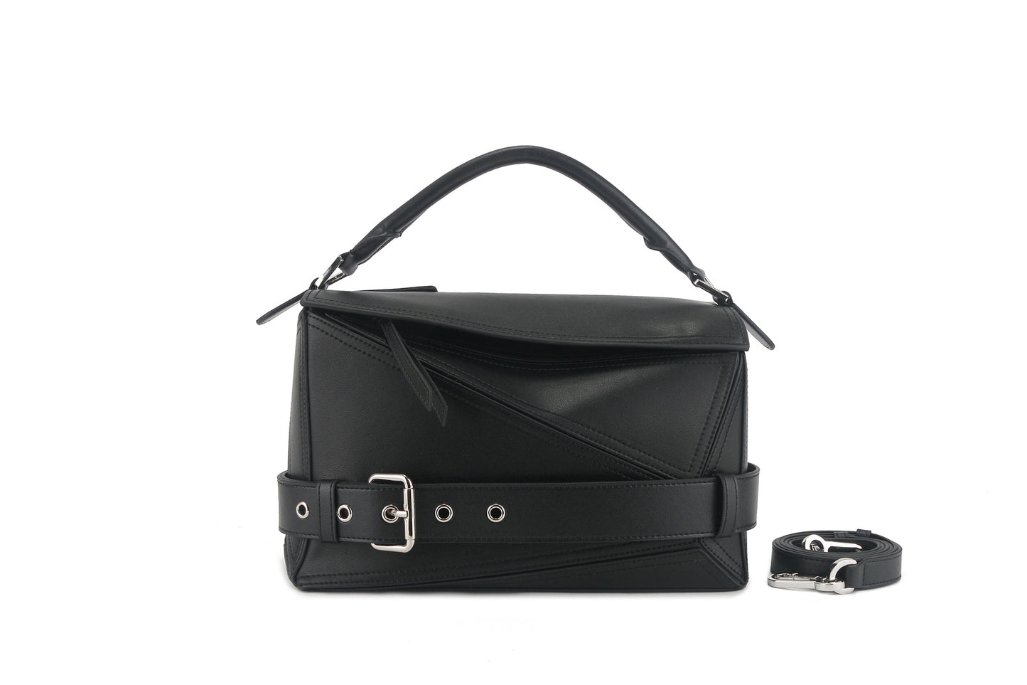 Women's & Men's & Geometric Motorcycle Leather Suede Portable Handbags