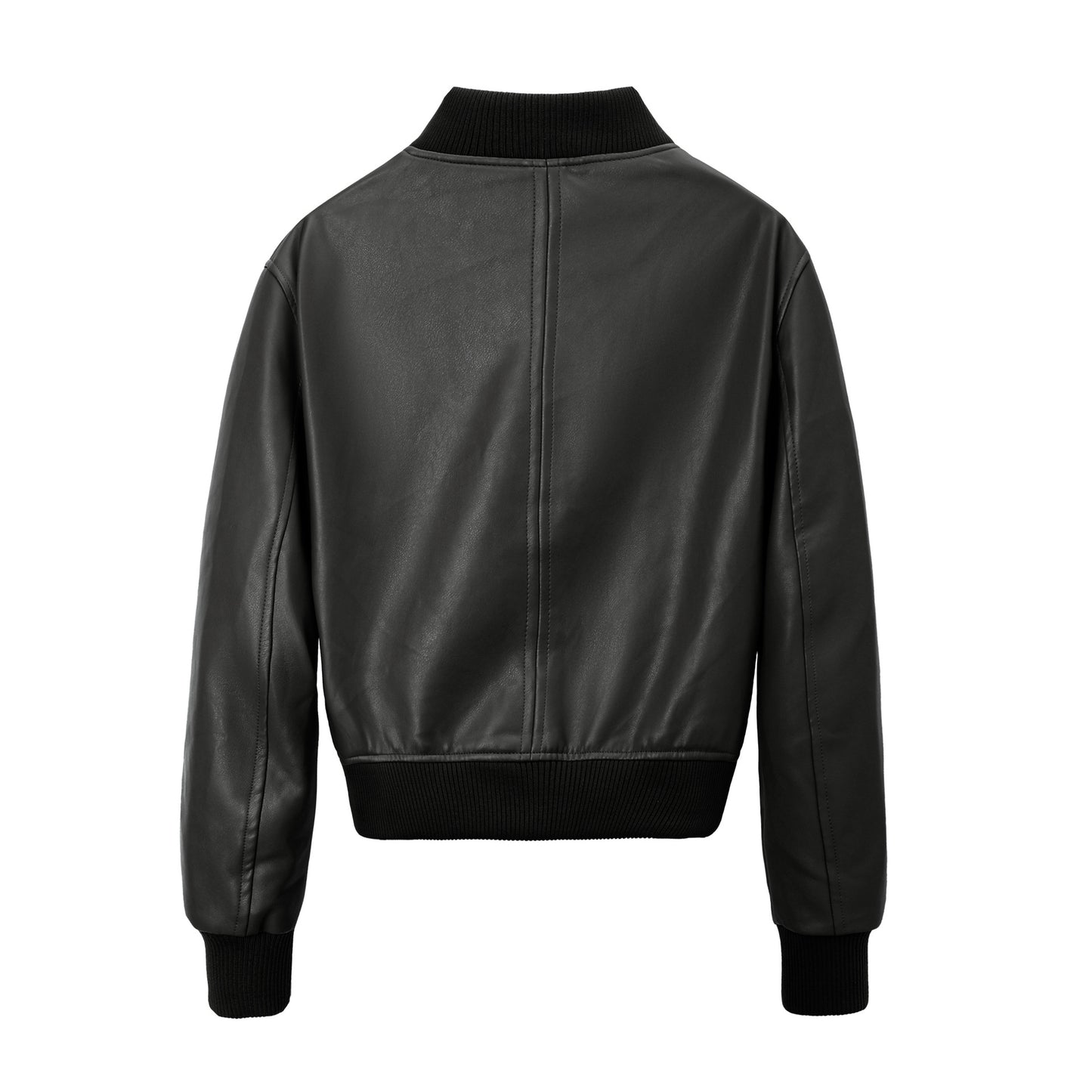 Women's Leather Stand Collar Motorcycle Pilot Street Jackets