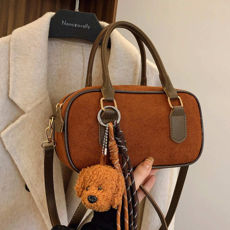 Popular Niche Suede Female Retro Easy Matching Crossbody Bags