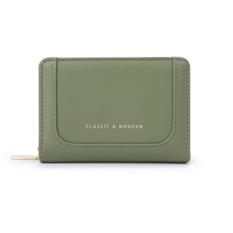 Women's Fashion Stitching Large Capacity Korean Style Ladies Wallets