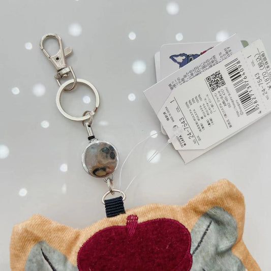 Embroidered Cat Clamp Document Bus Cover Card Holder