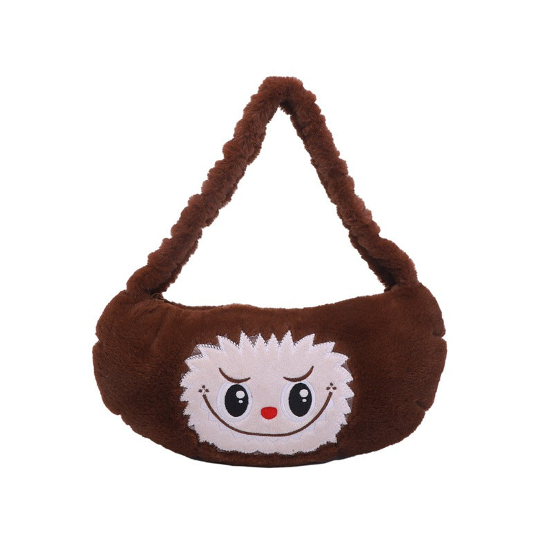 Automobiles Curtain Cloth Plush Pop Mart Cartoon Shoulder Bags