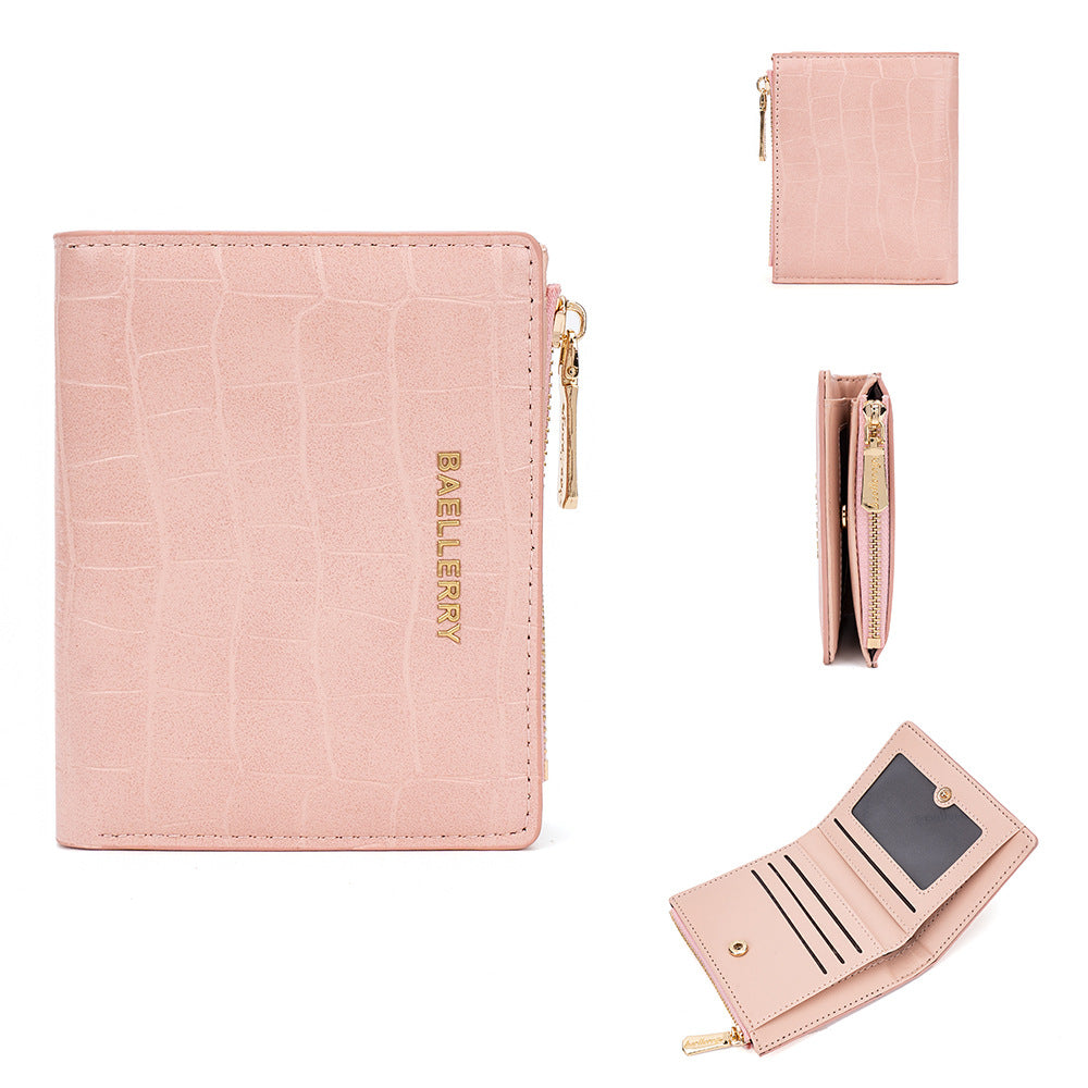 Short Chic Crocodile Pattern Hidden Hook Purses