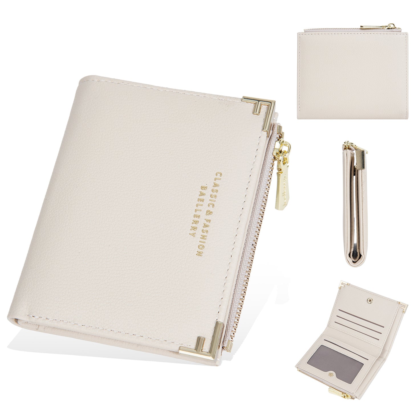 Women's Attractive Short Multiple Slots Zipper Ladies Wallets