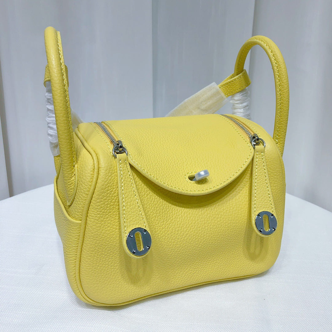 Women's Cowhide Mini Lindy Genuine Leather Doctor Gold Crossbody Bags