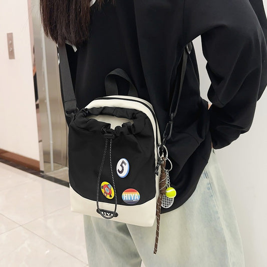 Portable Mobile Fashion Drawstring Unisex Couple Shoulder Bags