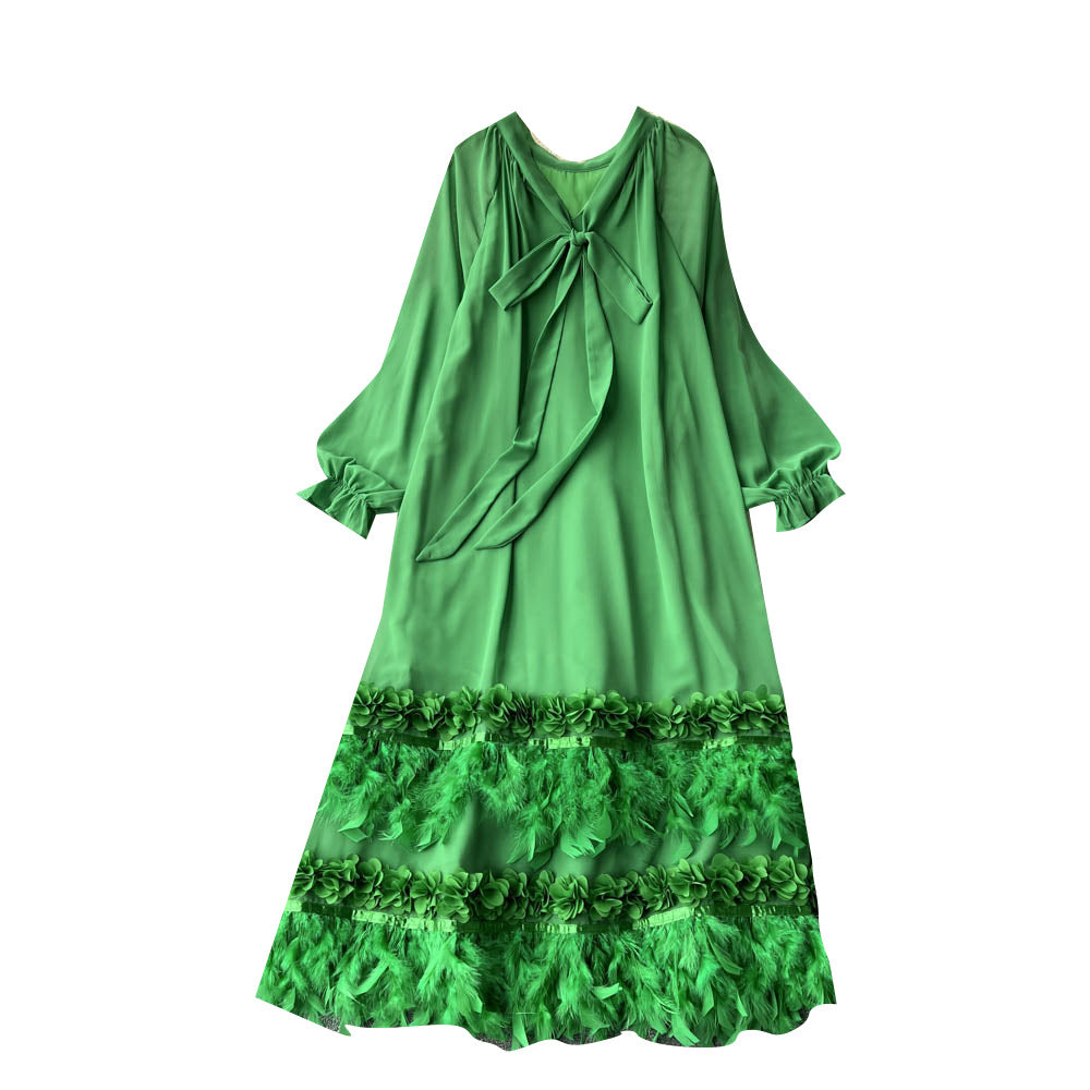 Women's High-grade Long-sleeved Dress For Design Loose Dresses