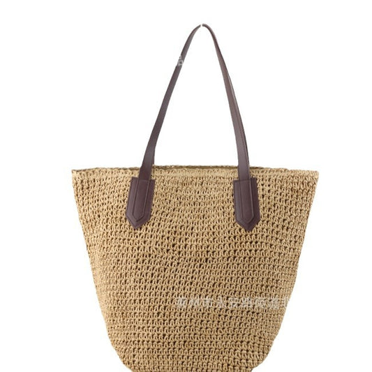 Women's Paper String Straw Woven Fashion Beach Shoulder Bags