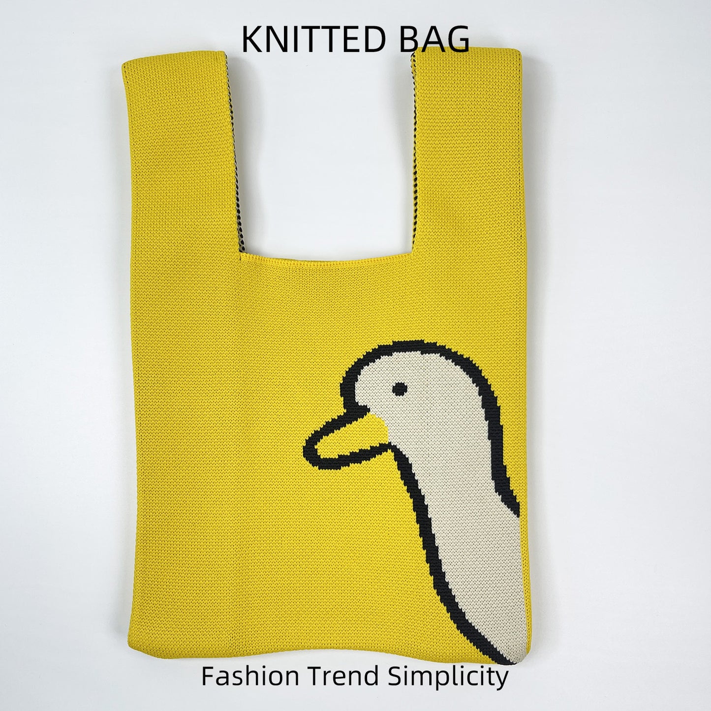 Women's Flower Knitted Large Capacity Totes Wrist Handbags