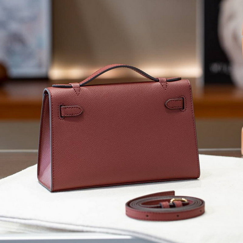 Women's Palm Print Cowhide Mini Generation Kelly Fashion Bags