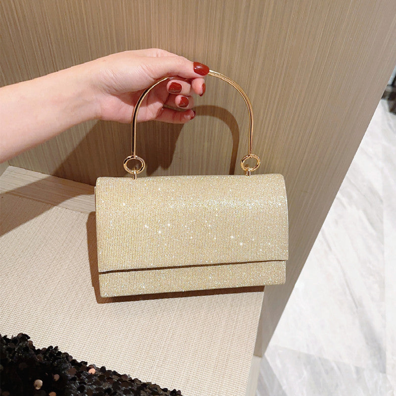 Women's Gold Shiny Large Capacity Dinner Princess Evening Bags