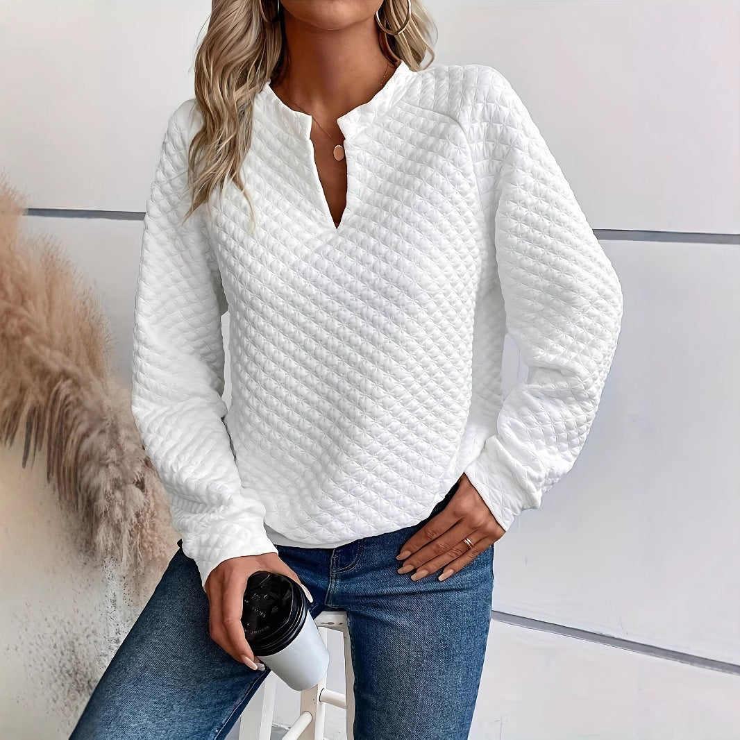 Women's Autumn Solid Color Deep Stitching Long Women's Sweater, Sweater