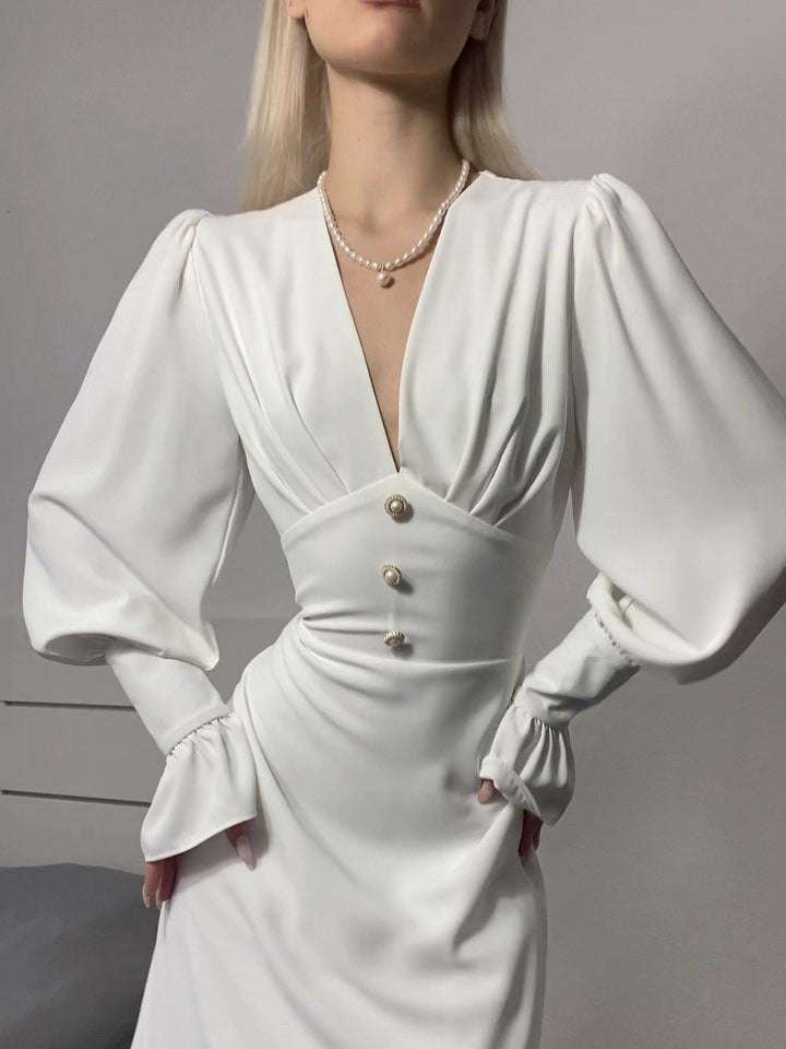 Women's Classic Slim Fit A- Line Dress Dresses