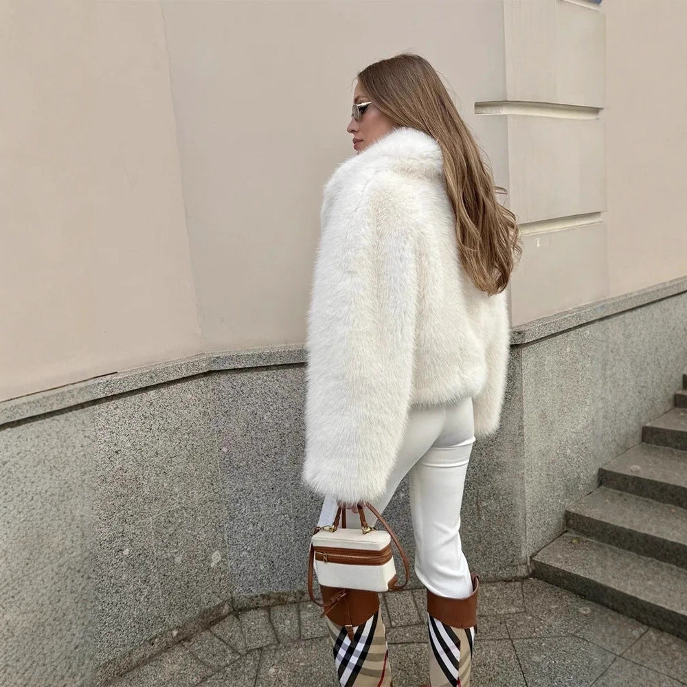Women's Style Fox Fur Faux Light Plush Coats