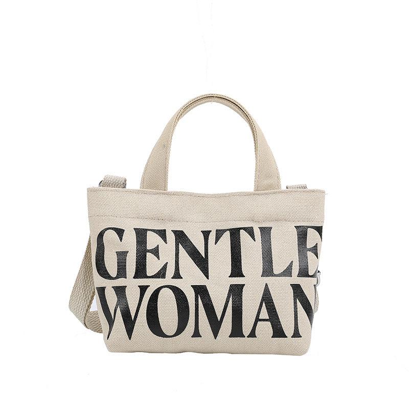 Thailand Canvas Design Portable Letter Large Crossbody Bags