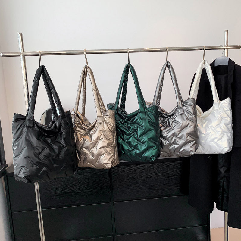 Women's Large Capacity Korean Style Solid Color Tote Bags