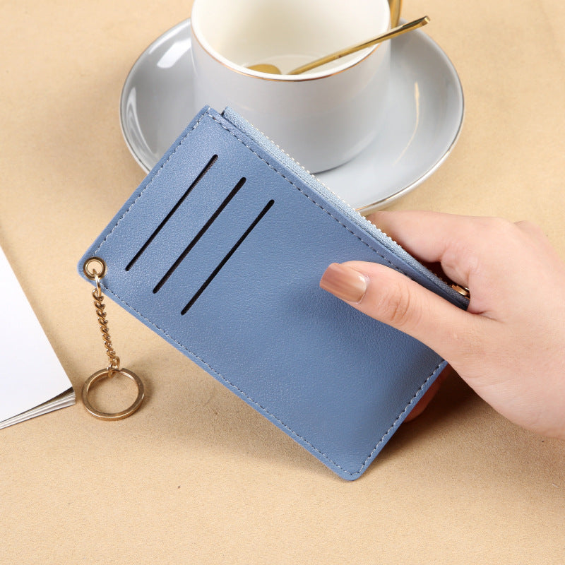 Korean Zip Candy Color Bus Bank Card Holder