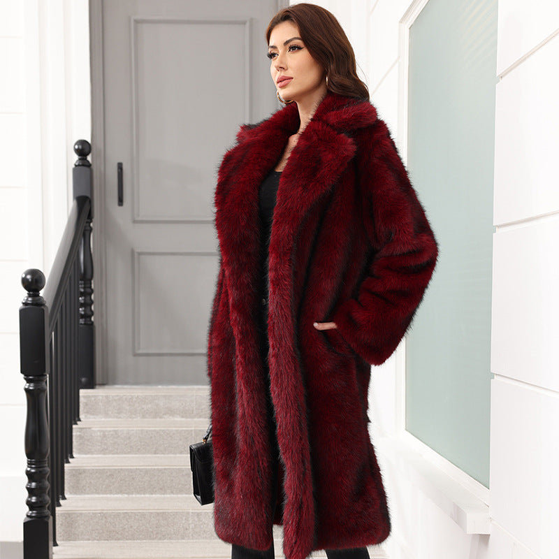 Women's Long Faux Fur Thickened Light Affordable Coats
