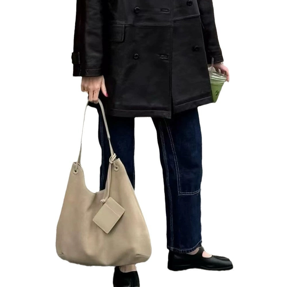 Classic Women's Design Fashion Suede Leather Armpit Bags