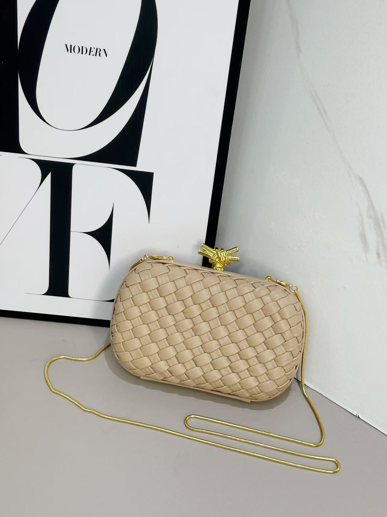 Dinner Woven Box Clutch Layer Leather Original Order Bags