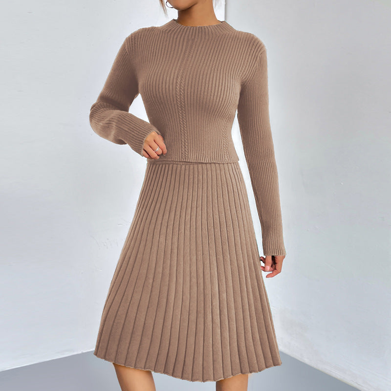 Color A- Line Knitted Slim Fit Sweaters